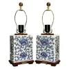 Pamono Chinese Style Blue and White Porcelain Table Lamps from Ralph Lauren, Set of 2> Table Lamps