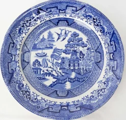 Pamono Chinese Style Faience Plates from Staffordshire, England, 19th Century, Set of 12><noscript><img width=