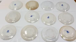 Pamono Chinese Style Faience Plates from Staffordshire, England, 19th Century, Set of 12><noscript><img width=