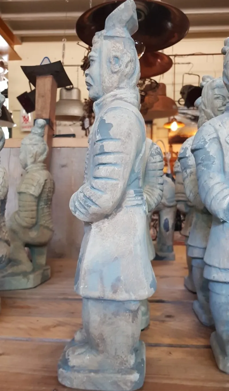 Pamono Chinese Terracotta General Warrior Soldier Statue> Garden Accessories