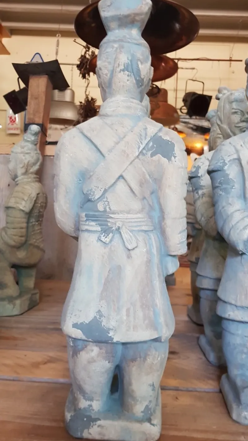 Pamono Chinese Terracotta General Warrior Soldier Statue> Garden Accessories