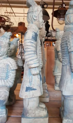 Pamono Chinese Terracotta General Warrior Soldier Big Statue><noscript><img width=