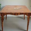 Best Pamono Chinoiserie Bamboo Rattan Card Table, 1890s