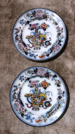 Clearance Pamono Chinoserie Style Noma Pattern Plates from Ridgway, 1835, Set of 2