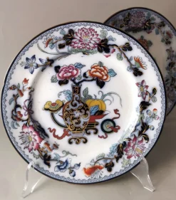 Clearance Pamono Chinoserie Style Noma Pattern Plates from Ridgway, 1835, Set of 2