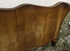 Pamono Chippendale Bed with Walnut Veneered Sides><noscript><img width=