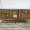 Pamono Chippendale Carved and Worked Chest of 6 Drawers with Central Mirrored Door, 1950s> Dressers, Commodes & Chests