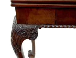 Pamono Chippendale Revival Carved Game Table, 1880s><noscript><img width=