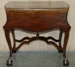 Pamono Chippendale Style Claw & Ball Feet Extending Chess Board Table, 1920s><noscript><img width=
