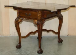 Pamono Chippendale Style Claw & Ball Feet Extending Chess Board Table, 1920s><noscript><img width=
