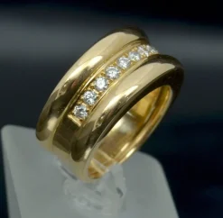 Discount Pamono Chopard Strada Gold Ring with Diamonds, 2000s