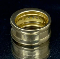 Discount Pamono Chopard Strada Gold Ring with Diamonds, 2000s
