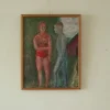 New Pamono Christen v. Rosen, Will There Be Any Fans This Year?, 1964, Oil on Panel, Framed