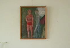 New Pamono Christen v. Rosen, Will There Be Any Fans This Year?, 1964, Oil on Panel, Framed