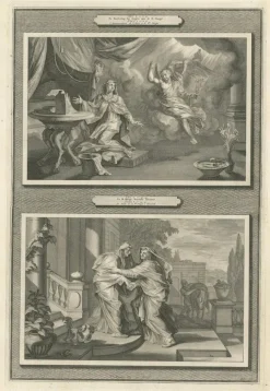 Pamono Christian Art Print Annunciation of Mary and Visitation, 1700, Paper> Prints & Multiples