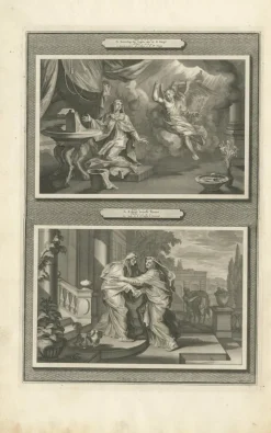 Pamono Christian Art Print Annunciation of Mary and Visitation, 1700, Paper> Prints & Multiples