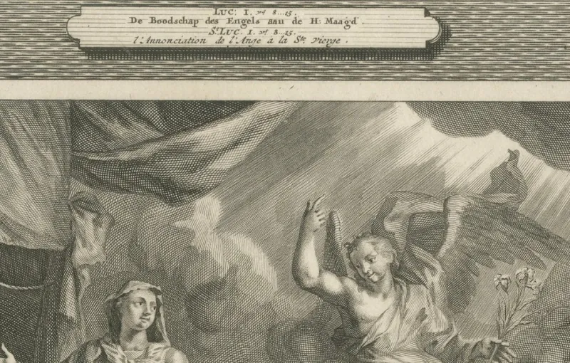 Pamono Christian Art Print Annunciation of Mary and Visitation, 1700, Paper> Prints & Multiples