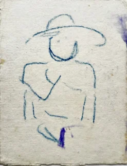 New Pamono Christian Rohlfs, Berg, Colored Pencil, Certificate of Authenticity, Provenance: Paul Vogt, Essen