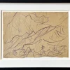 Outlet Pamono Christian Rohlfs, Berg, Drawing, Certificate of Authenticity, Provenance: Paul Vogt, Essen