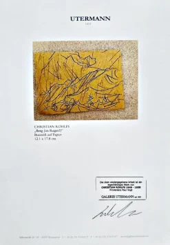 Outlet Pamono Christian Rohlfs, Berg, Drawing, Certificate of Authenticity, Provenance: Paul Vogt, Essen