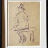 Pamono Christian Rohlfs, Man with Hat, Drawing, Certificate of Authenticity, Provenance: Paul Vogt, Essen> Work On Paper