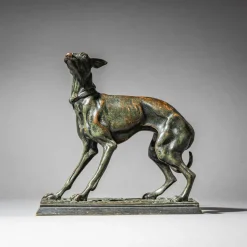 Pamono Christophe Fratin, Greyhound, 1800s, Bronze> Sculpture