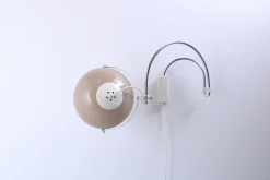 Pamono Chrome Arc Adjustable Wall Lamp from Guzzini, 1970s><noscript><img width=