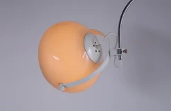Pamono Chrome Arc Adjustable Wall Lamp from Guzzini, 1970s><noscript><img width=