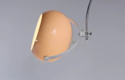 Pamono Chrome Arc Adjustable Wall Lamp from Guzzini, 1970s><noscript><img width=