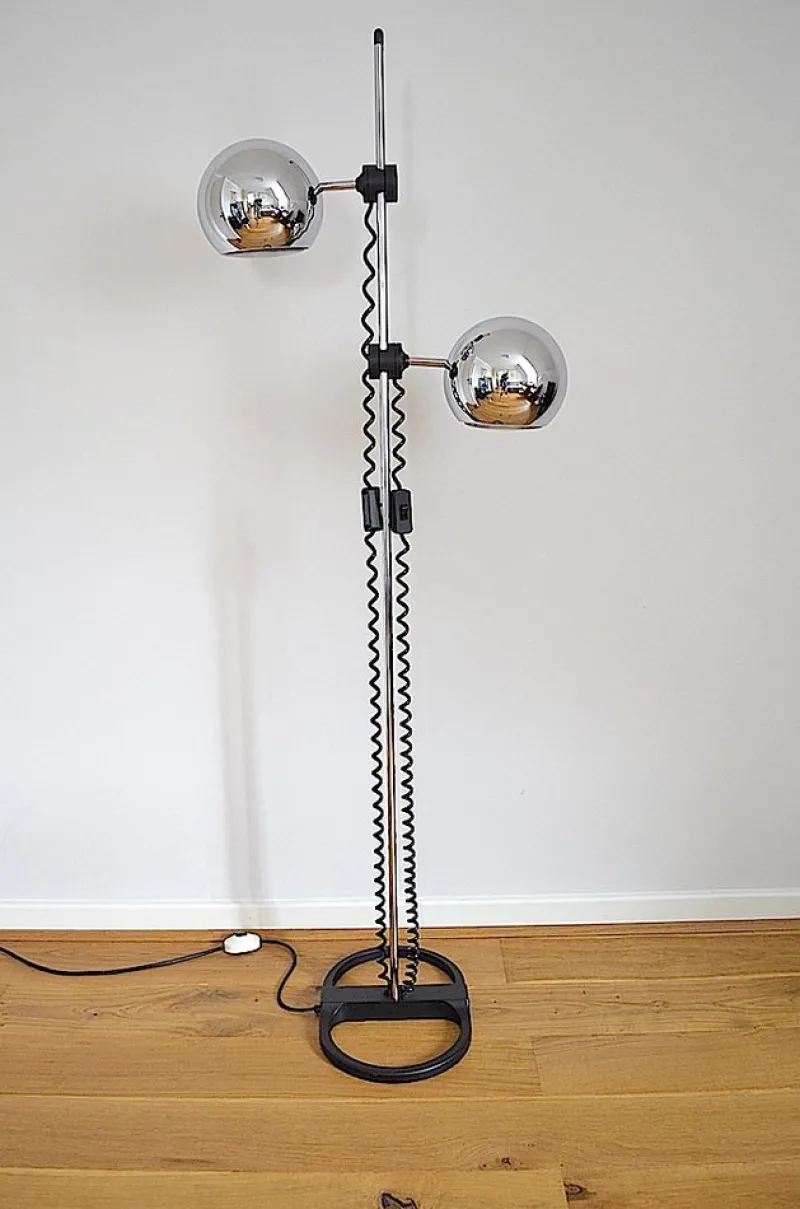 Pamono Chrome Ball Floor Lamp From Staff, 1970s> Floor Lamps