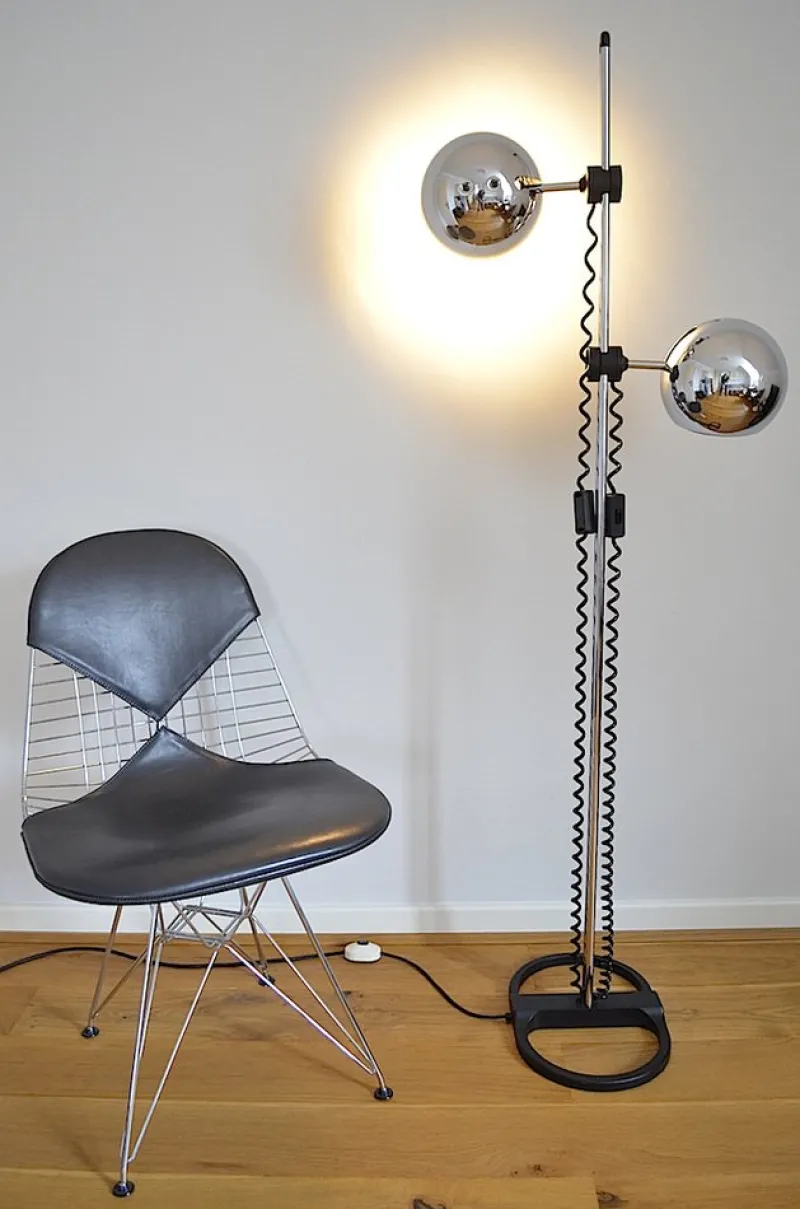 Pamono Chrome Ball Floor Lamp From Staff, 1970s> Floor Lamps