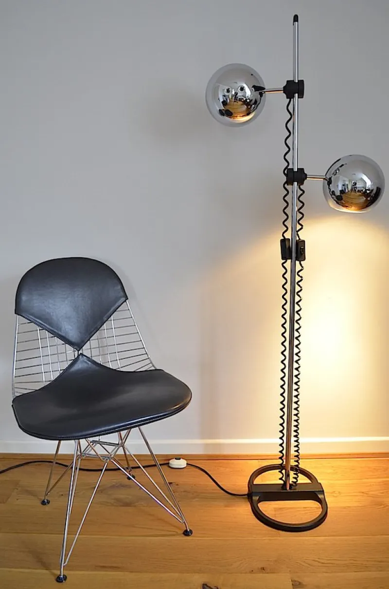 Pamono Chrome Ball Floor Lamp From Staff, 1970s> Floor Lamps