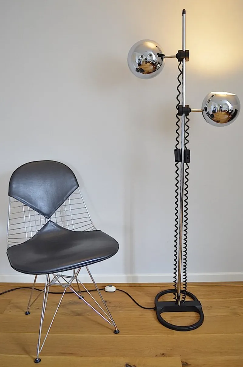 Pamono Chrome Ball Floor Lamp From Staff, 1970s> Floor Lamps
