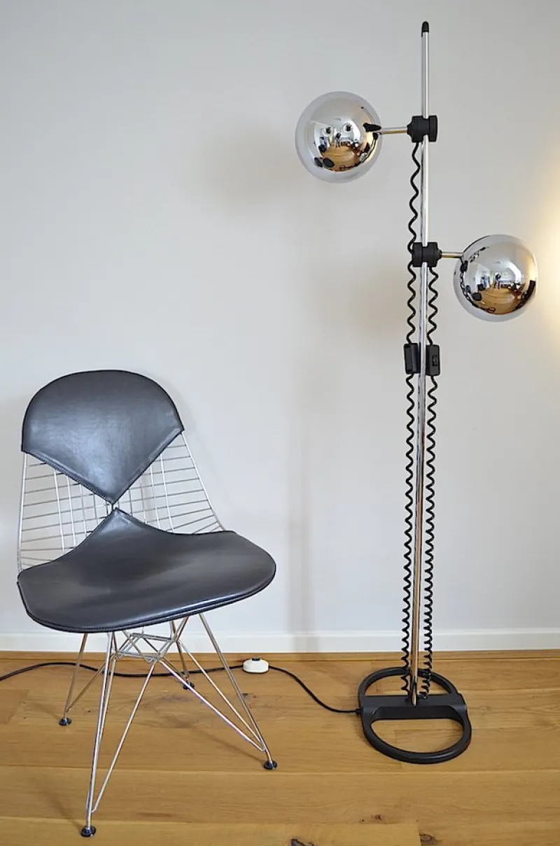 Pamono Chrome Ball Floor Lamp From Staff, 1970s> Floor Lamps