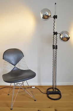 Pamono Chrome Ball Floor Lamp From Staff, 1970s><noscript><img width=