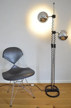 Pamono Chrome Ball Floor Lamp From Staff, 1970s><noscript><img width=
