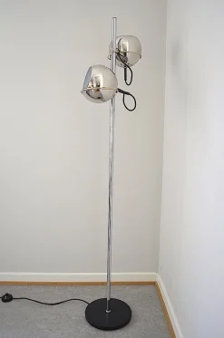 Pamono Chrome Ball Floor Lamp, 1970s> Floor Lamps