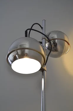 Pamono Chrome Ball Floor Lamp, 1970s><noscript><img width=