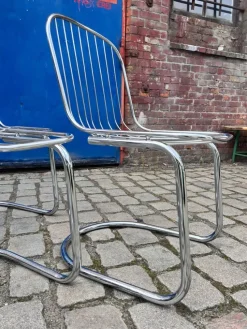 Pamono Chrome Cantilever Chair by Gastone Rinaldi> Side Chairs & Dining Chairs