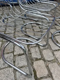 Pamono Chrome Cantilever Chair by Gastone Rinaldi><noscript><img width=