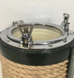 Pamono Chrome, Leather & Rope Ice Bucket, 1940s><noscript><img width=