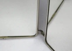 Pamono Chrome-Plated Triptych 3-Part Mirror, France, 1940s><noscript><img width=