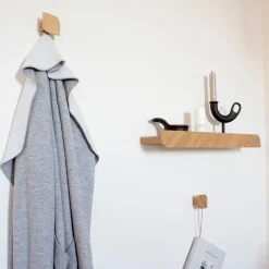 Online Pamono Cielo Wall Hooks in Oak by Woodendot, Set of 3