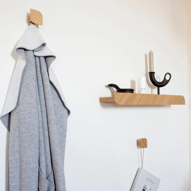 Online Pamono Cielo Wall Hooks in Oak by Woodendot, Set of 3