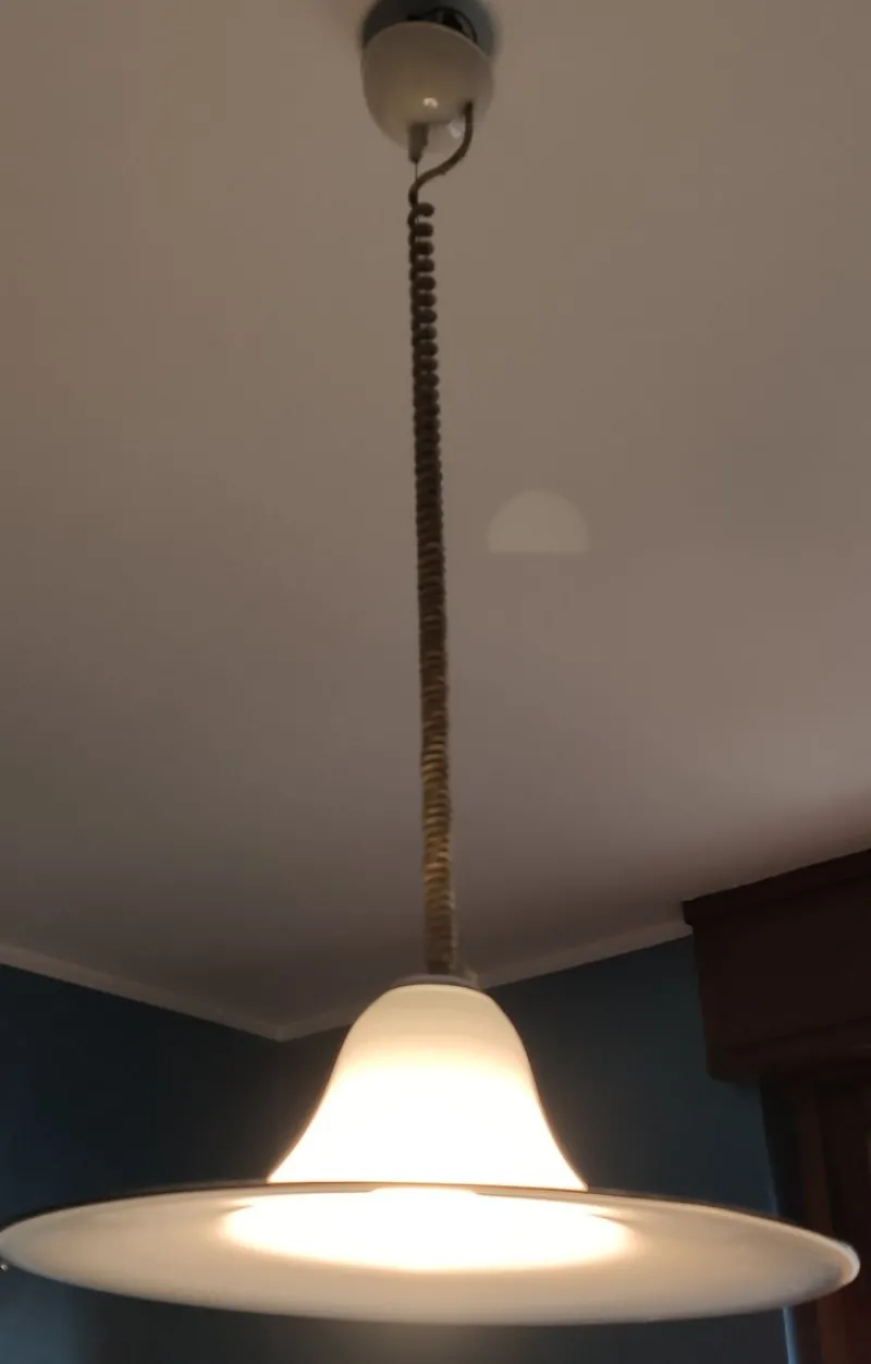 Pamono Cinea Murano Glass Pendant Lamp by Renato Toso for Leucos, 1970s> Ceiling Lights