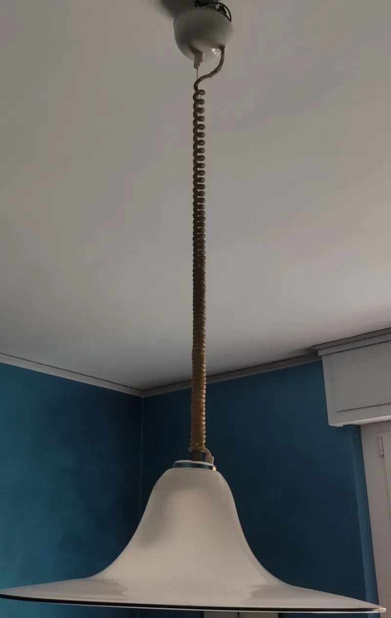 Pamono Cinea Murano Glass Pendant Lamp by Renato Toso for Leucos, 1970s> Ceiling Lights