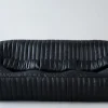 Discount Pamono Cinna Black Leather 3-Seater Sofa attributed to Annie Hieronimus for Ligne Roset, 1973
