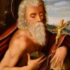 Pamono Circle of Giuseppe Mazzuoli Detto Il Bastarolo, Saint Jerome Mazzuoli, 16th Century, Oil on Copper> Old Masters