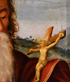 Pamono Circle of Giuseppe Mazzuoli Detto Il Bastarolo, Saint Jerome Mazzuoli, 16th Century, Oil on Copper><noscript><img width=