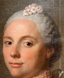 Sale Pamono Circle of Jean-Étienne Liotard, Portrait of a Lady, Oil on Canvas, 18th Century, Framed
